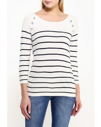 Женский белый свитер с круглым вырезом от F5