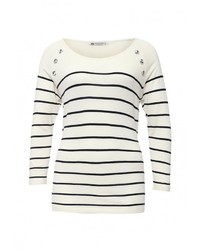 Женский белый свитер с круглым вырезом от F5