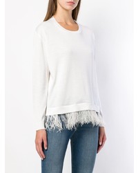 Женский белый свитер с круглым вырезом от P.A.R.O.S.H.