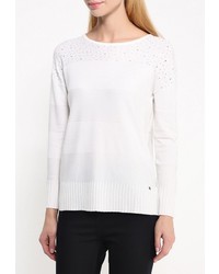 Женский белый свитер с круглым вырезом от FiNN FLARE