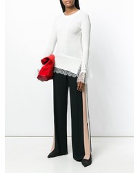 Женский белый свитер с круглым вырезом от Ermanno Scervino