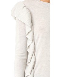 Женский белый свитер с круглым вырезом от Club Monaco