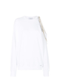 Женский белый свитер с круглым вырезом от Forte Dei Marmi Couture