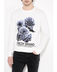 Мужской белый свитер с круглым вырезом от Fresh Brand