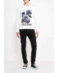 Мужской белый свитер с круглым вырезом от Fresh Brand