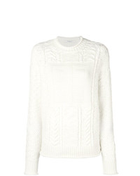 Женский белый свитер с круглым вырезом от Givenchy