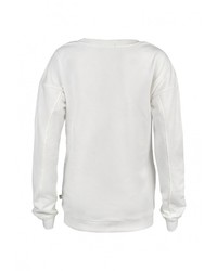 Женский белый свитер с круглым вырезом от Grezzo