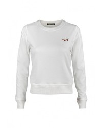 Женский белый свитер с круглым вырезом от Grezzo