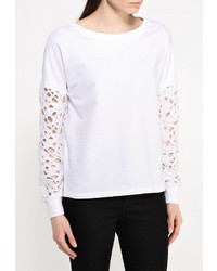 Женский белый свитер с круглым вырезом от Guess Jeans