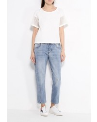 Женский белый свитер с круглым вырезом от Guess Jeans