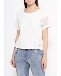 Женский белый свитер с круглым вырезом от Guess Jeans