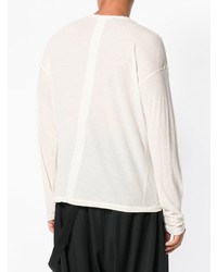 Мужской белый свитер с круглым вырезом от Isabel Benenato