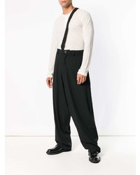 Мужской белый свитер с круглым вырезом от Isabel Benenato