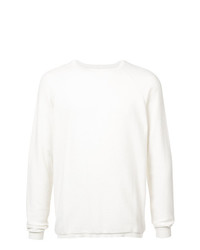 Мужской белый свитер с круглым вырезом от Homecore