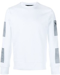 Мужской белый свитер с круглым вырезом от Hood by Air