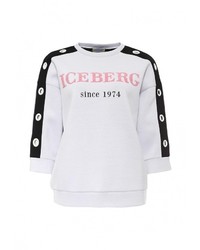 Женский белый свитер с круглым вырезом от Iceberg