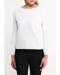 Женский белый свитер с круглым вырезом от Incity