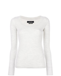Женский белый свитер с круглым вырезом от Isabel Marant