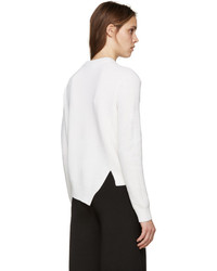 Женский белый свитер с круглым вырезом от Proenza Schouler