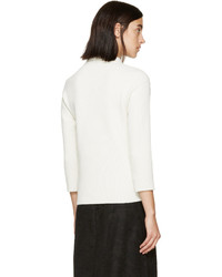 Женский белый свитер с круглым вырезом от Nina Ricci