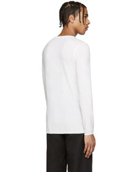 Мужской белый свитер с круглым вырезом от Lemaire