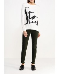 Женский белый свитер с круглым вырезом от Jacqueline De Yong