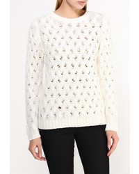 Женский белый свитер с круглым вырезом от Jacqueline De Yong