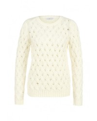 Женский белый свитер с круглым вырезом от Jacqueline De Yong