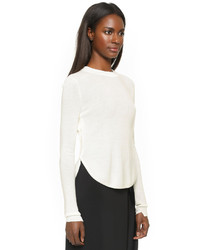 Женский белый свитер с круглым вырезом от A.L.C.