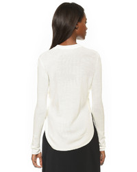 Женский белый свитер с круглым вырезом от A.L.C.