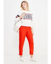 Женский белый свитер с круглым вырезом от Jennyfer