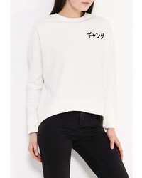 Женский белый свитер с круглым вырезом от Jennyfer