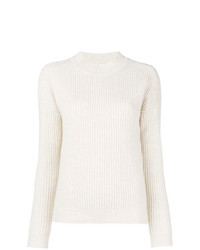 Женский белый свитер с круглым вырезом от Jil Sander Navy