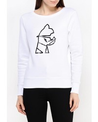 Женский белый свитер с круглым вырезом от Karl Lagerfeld