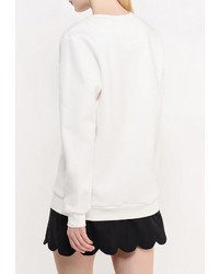 Женский белый свитер с круглым вырезом от Katya Dobryakova