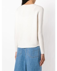 Женский белый свитер с круглым вырезом от Christian Wijnants