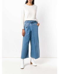 Женский белый свитер с круглым вырезом от Christian Wijnants