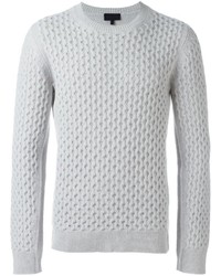 Мужской белый свитер с круглым вырезом от Lanvin
