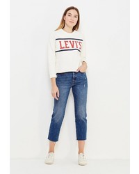 Женский белый свитер с круглым вырезом от Levi's