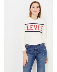 Женский белый свитер с круглым вырезом от Levi's