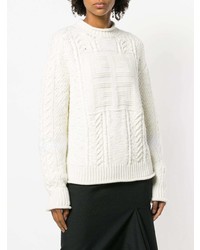 Женский белый свитер с круглым вырезом от Givenchy