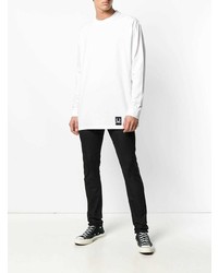 Мужской белый свитер с круглым вырезом от Raf Simons X Fred Perry