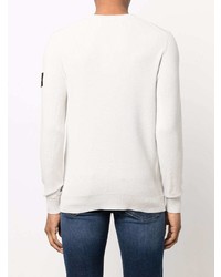 Мужской белый свитер с круглым вырезом от Calvin Klein Jeans
