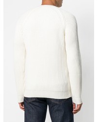 Мужской белый свитер с круглым вырезом от Nuur