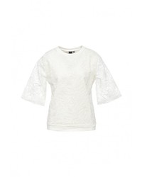 Женский белый свитер с круглым вырезом от LOST INK