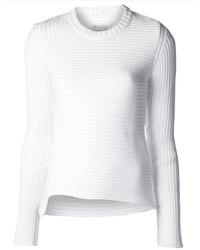 Женский белый свитер с круглым вырезом от Maison Martin Margiela