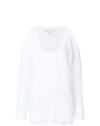 Женский белый свитер с круглым вырезом от Michael Kors Collection
