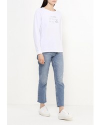 Женский белый свитер с круглым вырезом от Modis