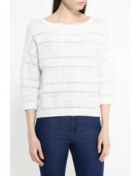 Женский белый свитер с круглым вырезом от Motivi