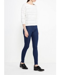 Женский белый свитер с круглым вырезом от Motivi